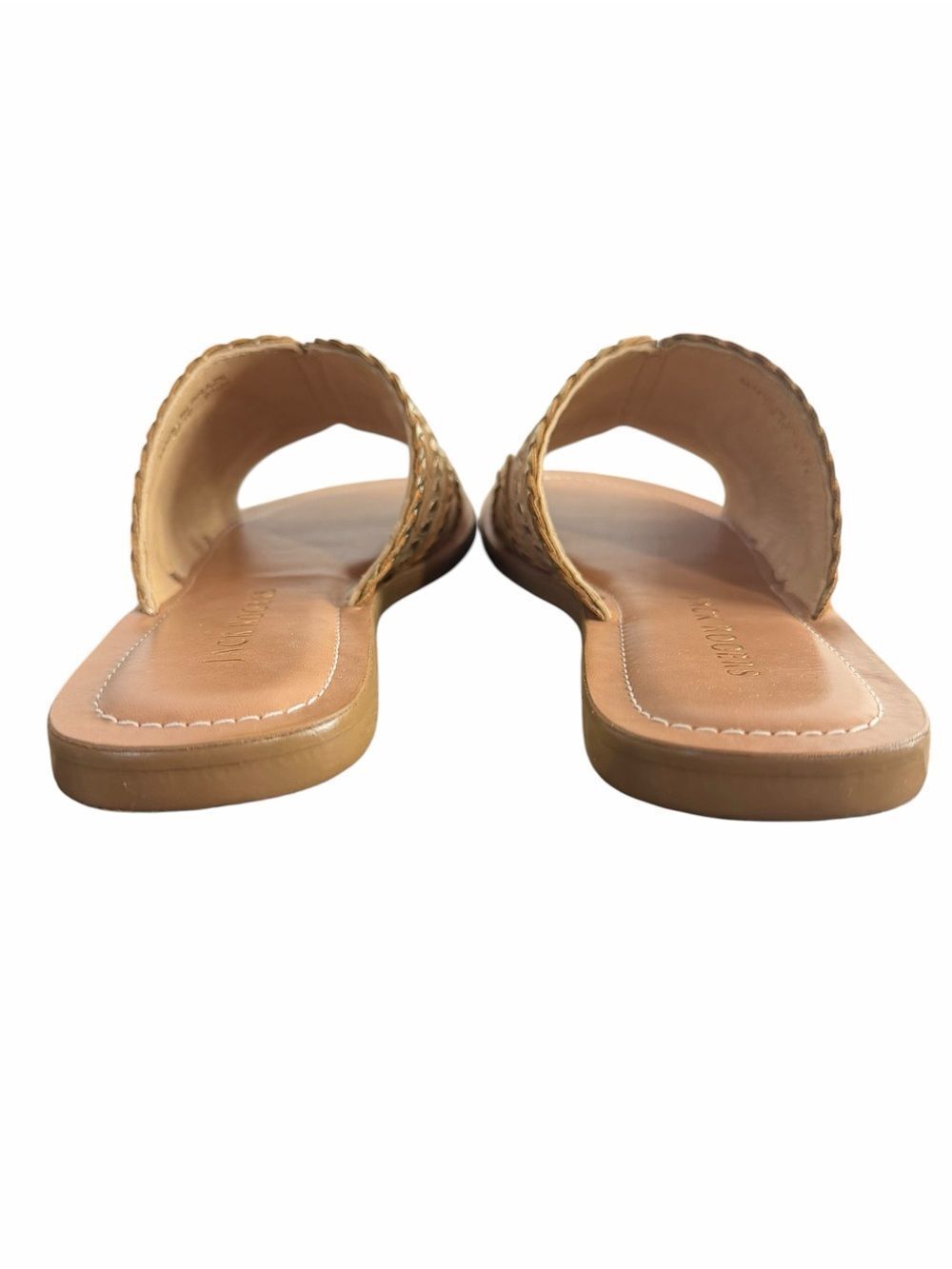 Jack Rogers Seagate Cork Braided Slide Sandals size 9.5M Platinum Metallic Trim - Picture 3 of 5